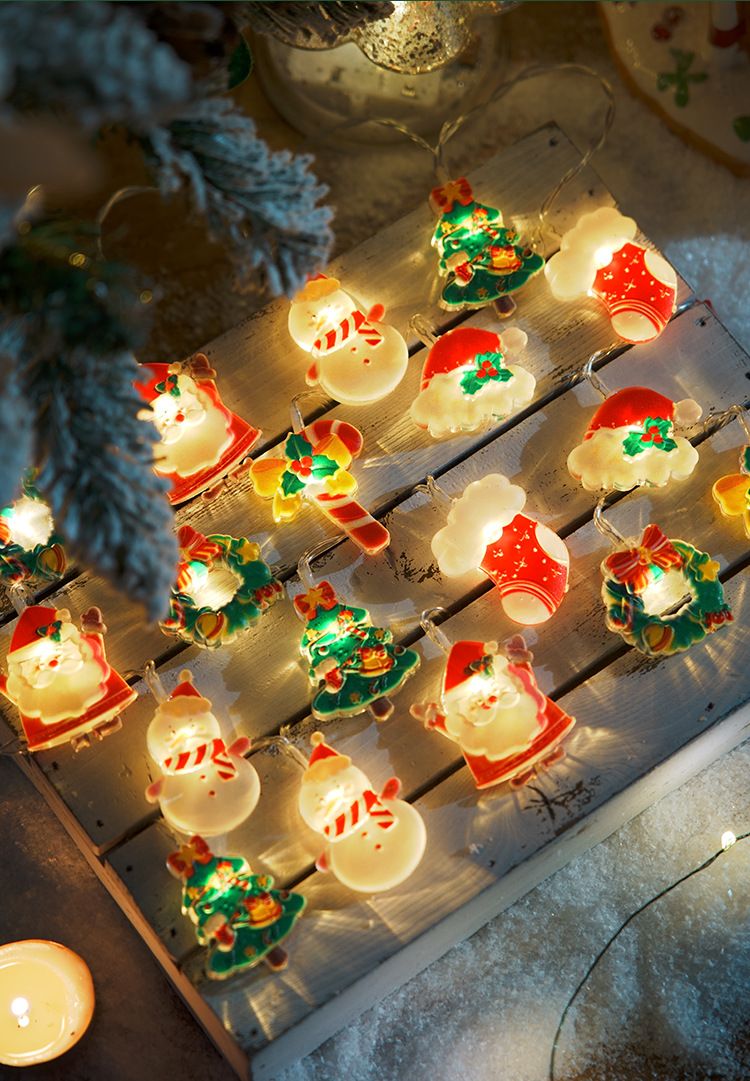 Guirnalda de luces LED navideñas: luces decorativas navideñas con pilas/USB para árbol, hogar y fiestas._voghion.com