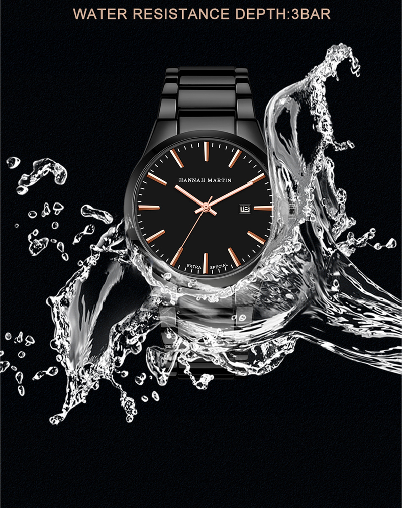 Men's Stainless Steel Waterproof Watch With Date Function, Minimalist Fashion Quartz Wristwatch, 40.5mm Round Dial, 30M Water Resistance_voghion.com