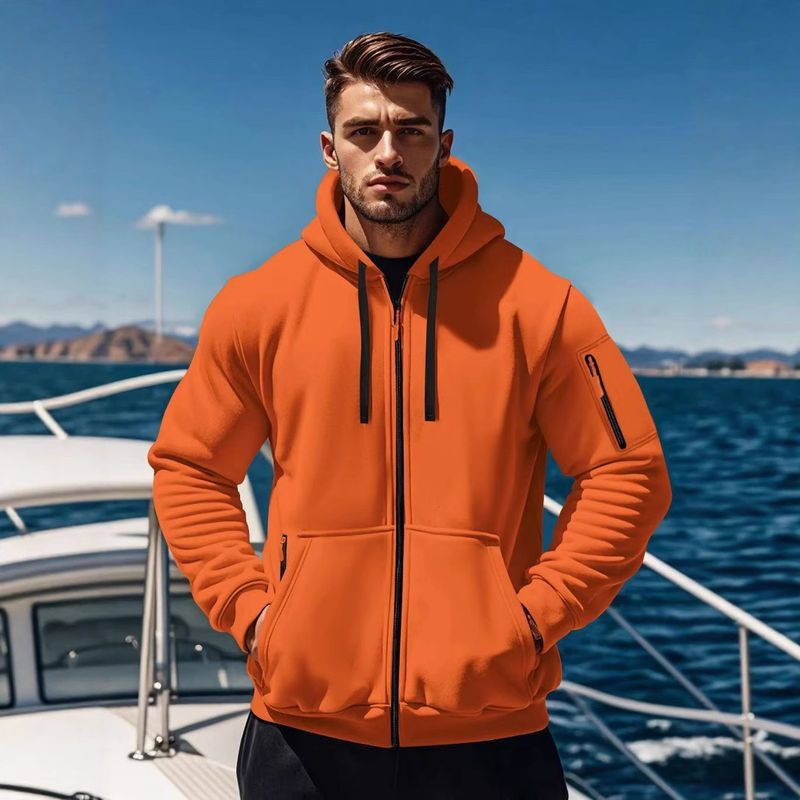 New Autumn And Winter Men's Sweatshirt, Multi-pocket Jacket, Sports Casual Hoodie_voghion.com