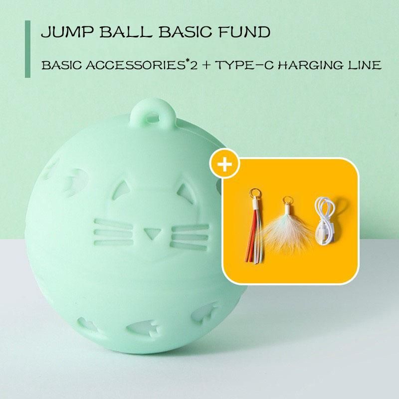 1 Pcs Crazy Ball Interactive Cat Toy Automatic Mobile Cat Jump Ball Toy Vibration Sensor Cat Game Toy XYZ_voghion.com