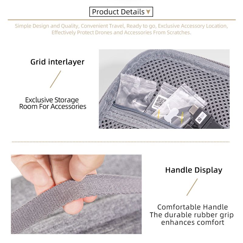 Tragbare Tragetasche Mini 5 Pro Schutzhülle Harte EVA-Box Handtasche für DJI RC N3 Fernbedienung Batterie Drone Zubehör_voghion.com