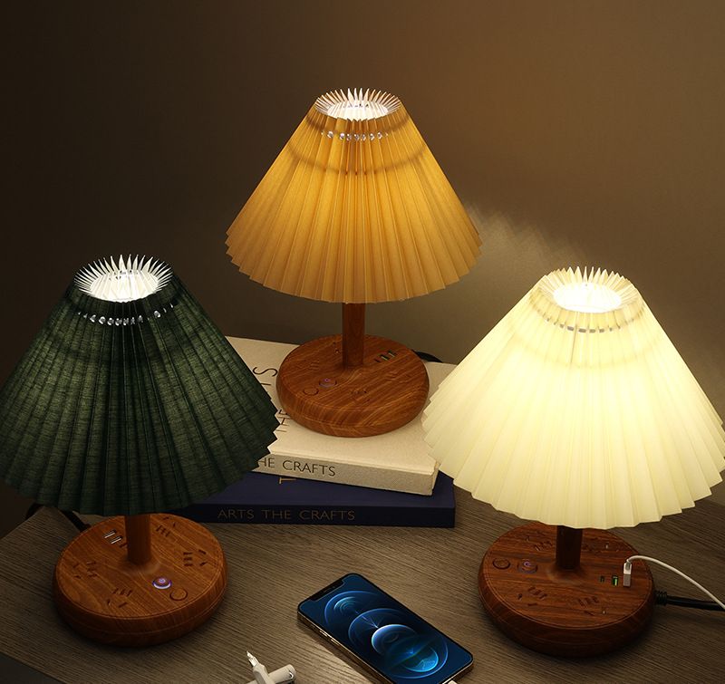 Nordic INS Style Bedroom Bedside With Socket And USB Multi-Functional Multi-Hole Replaceable Bulb Table Lamp_voghion.com
