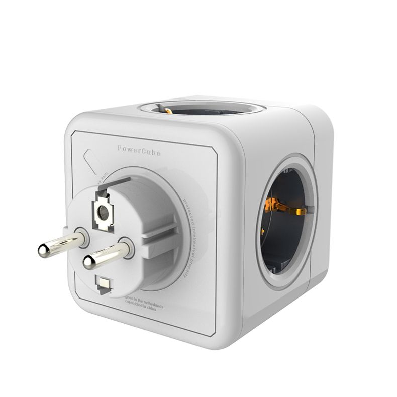 MASSFA Multi-EU-Steckdosenleiste Elektrischer Steckerwürfel Mehrfachsteckdose mit 5 AC-Steckdosen 3680W Adapter für Zuhause_voghion.com