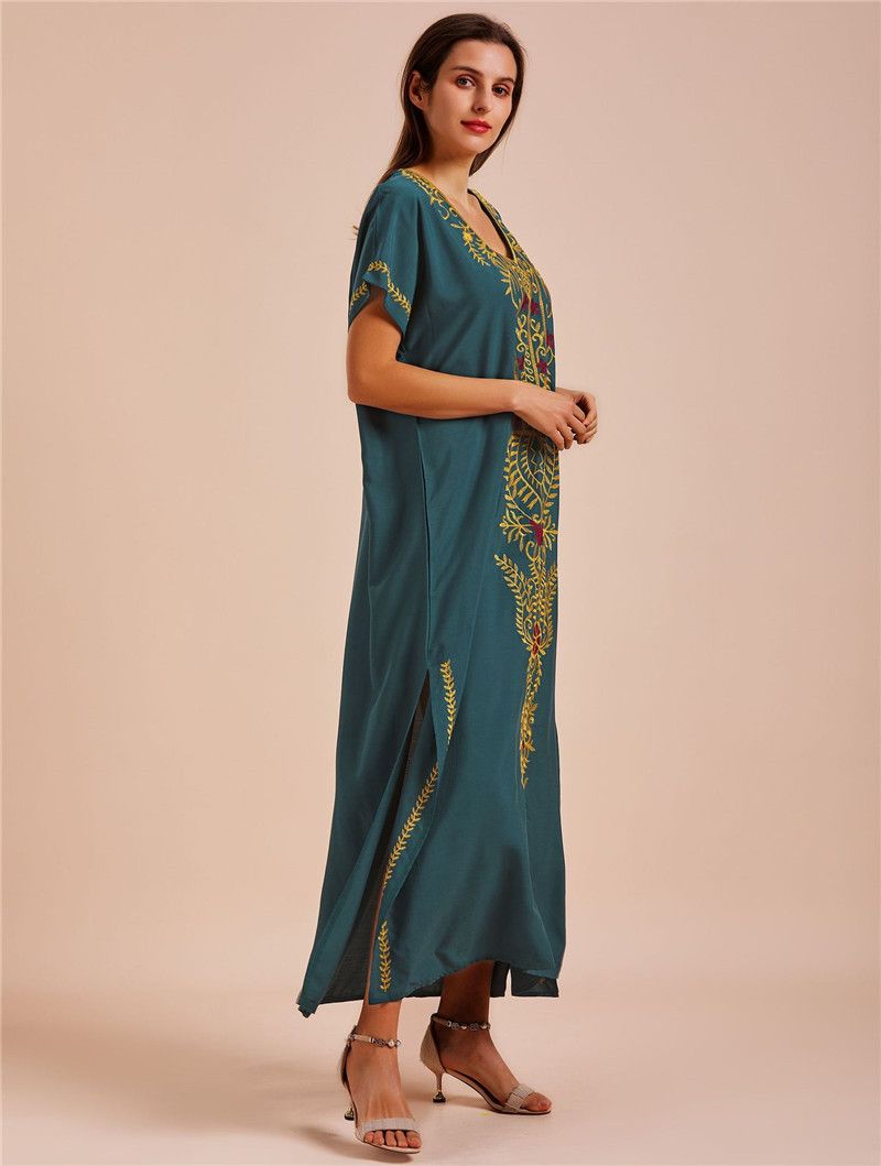 popolare copricostume da spiaggia ricamato in rayon da donna, stile abito ricamato, camicia di protezione solare per bikini al mare, 20 colori_voghion.com