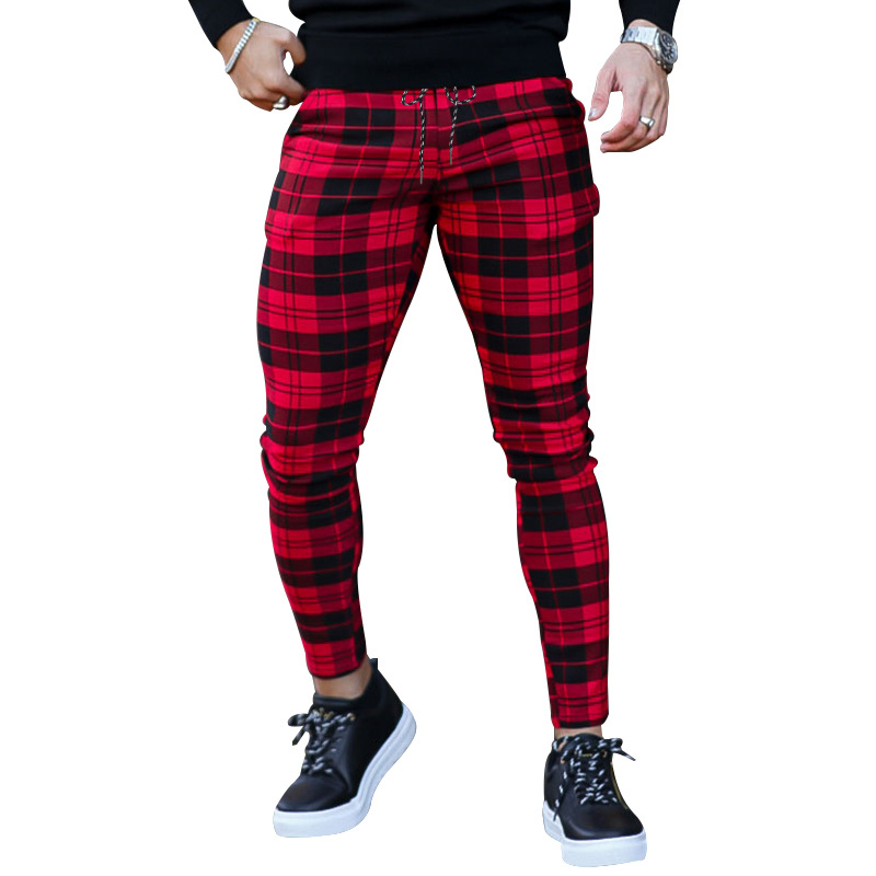 2024. aasta sügisesed meeste vabaaja mitmevärvilised isikupärastatud mitmekülgsed ülikonna ruudulised püksid_voghion.com