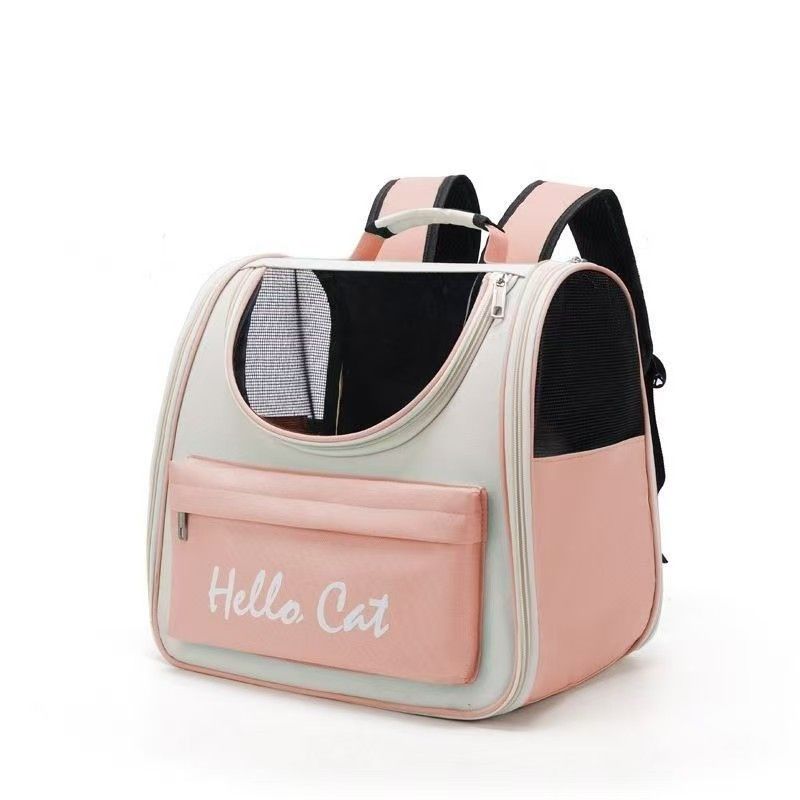 Going Out Double Shoulder Pet Bag Portable Breathable Cat Bag Large Capacity Pet Backpack_voghion.com