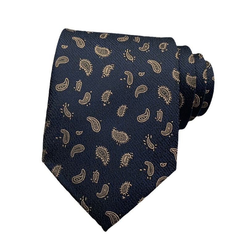 Tie For Men Formal Suit Accessory Fashion Paisley Cashew Pattern Hand-Knotted Wide Version 8CM_voghion.com