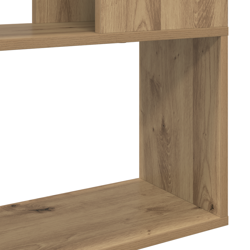 Bücherregal Handgefertigte Eiche Ingenieurholz 80 x 24 x 124 cm_voghion.com
