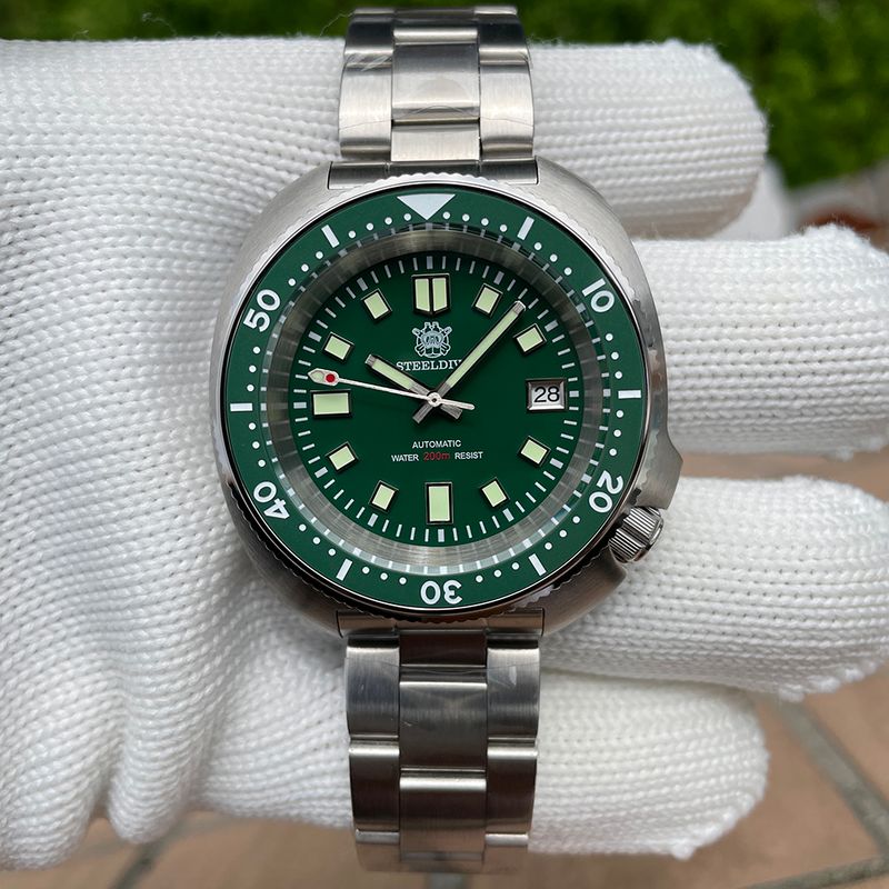 Nova chegada steeldive sd1974l relógio de mergulho mecânico safira cristal nh35 movt suíço luminoso 200m à prova dwaterproof água moda_voghion.com