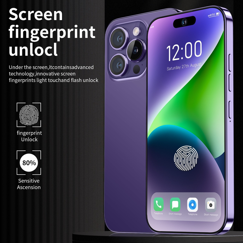 Mobil I14 ProMax Büyük Ekran 7.3 inç Telefon 16+1TB_voghion.com