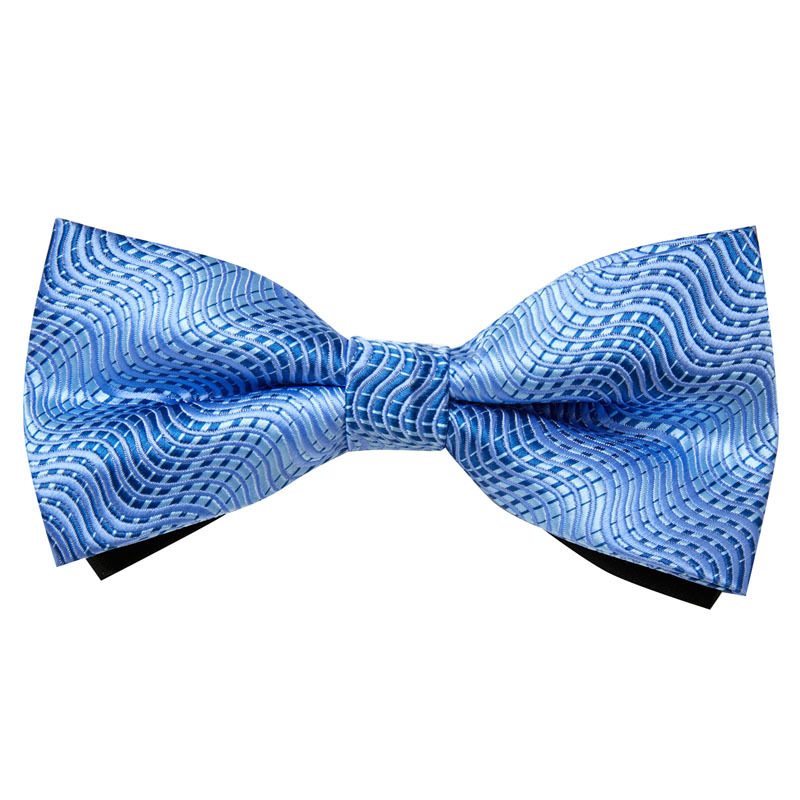 Cravatta da cerimonia formale con papillon in seta e poliestere da uomo, con nuovo motivo_voghion.com