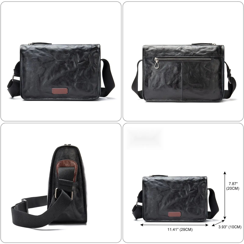 Malinte Head Große Kapazität Casual Fashion Crossbody Leder Hand Grab Muster Single Shoulder Herren Briefträgertasche_voghion.com