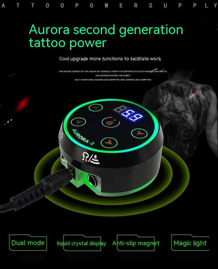 Ou Liang Equipment Aurora Zweite Generation Multifunktionale Knopf-Stromversorgung Tattoo Spezieller Spannungsstabilisator_voghion.com