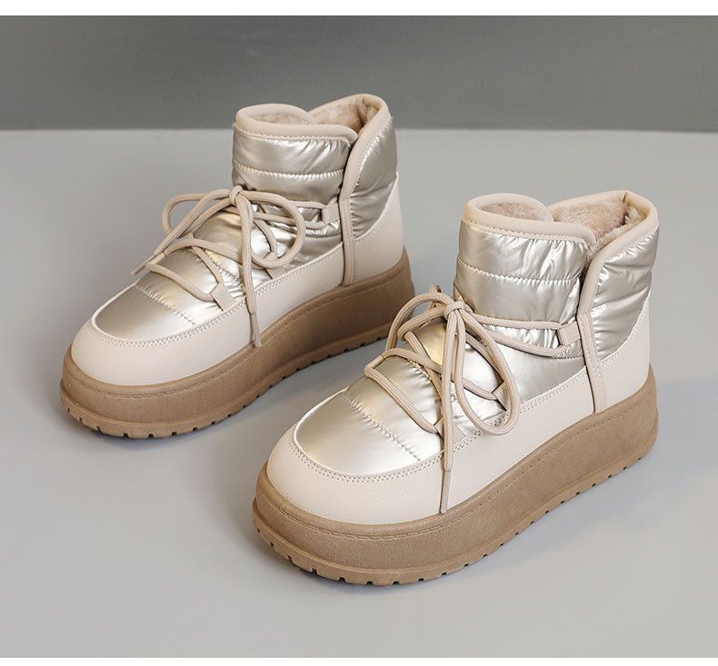 Paraguas para mujer, nuevo, de otoño e invierno, tejido cálido, forro polar, caña alta, suela gruesa, altura aumentada._voghion.com