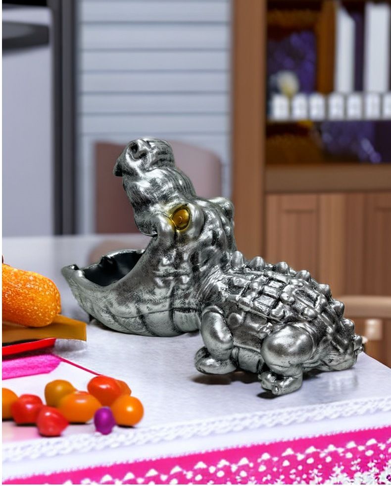 Nordic Entryway Cabinet Ornament Crocodile Animal Craft Personalized Key Candy Storage Living Room Decoration_voghion.com