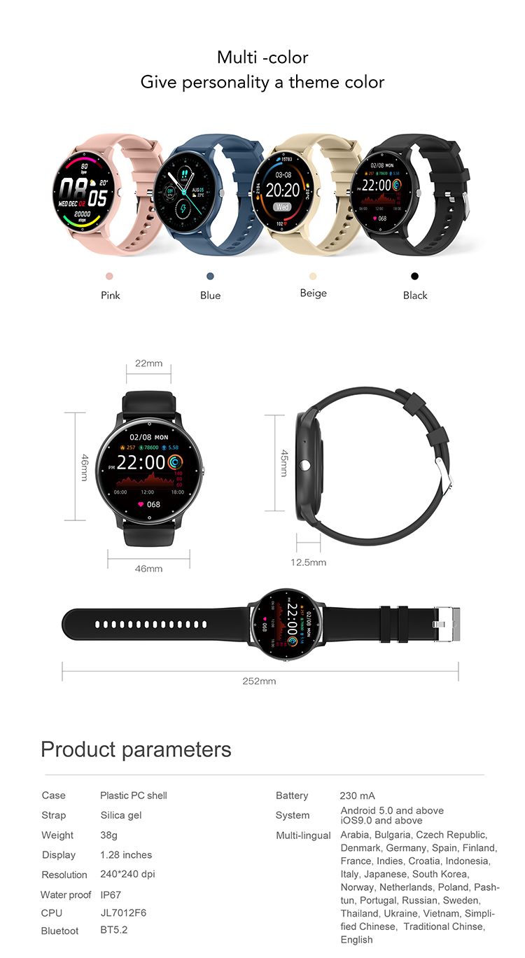Vodootporni Y13 Reloj Sports Fitness ručni Montessori profesionalni Plus pametni sat od nehrđajućeg čelika H13_voghion.com
