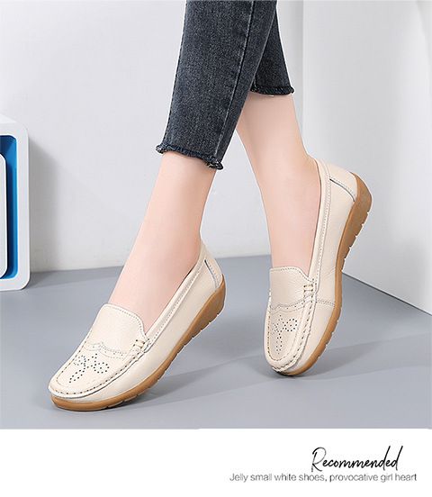 Lefu Große Frühling, Sommer, Herbst Neue Bequeme und Lässige Hohle Damen Single Dou Mom Schuhe Kuhmuskelsohlen_voghion.com