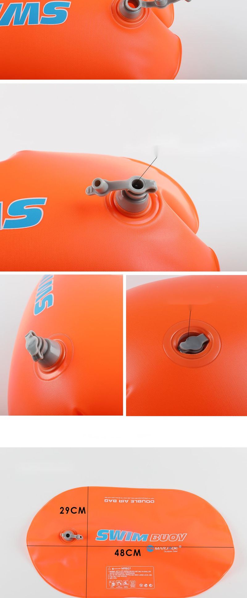 MARJAQE Maijia Thousand Follower Dubbele Airbag Float met Grote Mond, Gemakkelijk Op te Blazen Zwemveiligheidsuitrusting_voghion.com