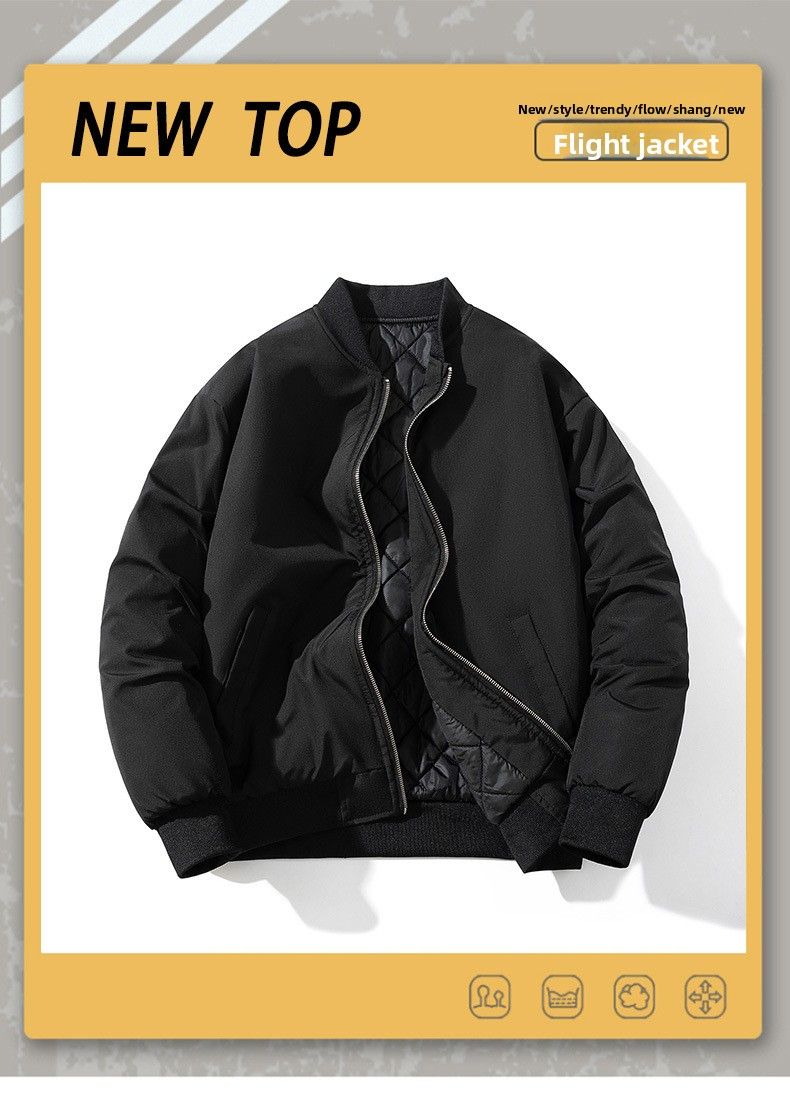 National Style Landscape Embroidery 2024 Autumn Winter New Trendy Brand Padded Thickened Flight Suit Baseball Jacket Men_voghion.com