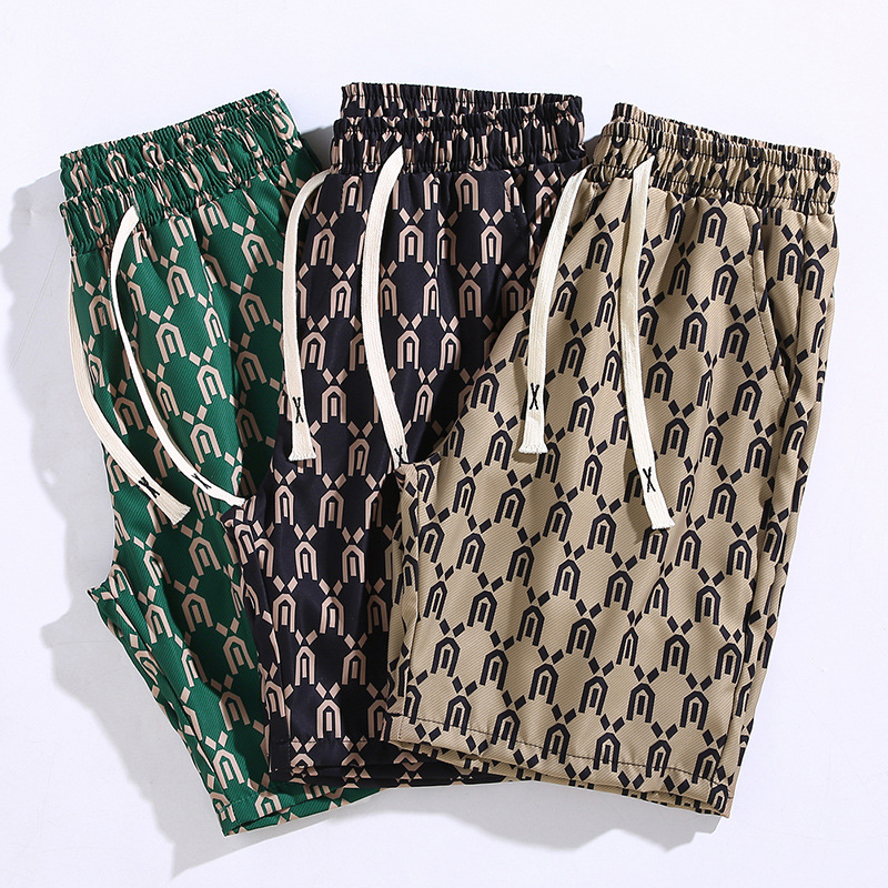 Sommershorts für Männer 2023 neuer Modetrend Eisseide schnell trocknend Herrenhosen Beachwear halbe Midget-Hosen_voghion.com