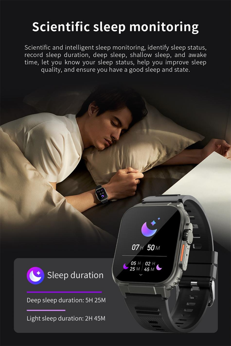 Pametni sat Ultra Watch Muški Bluetooth poziv (odgovaranje/upućivanje poziva) TWS Lokalna glazba Sportski sat 1.96'' IP68 Vodootporni pametni sat Ženski pametni sat _voghion.com