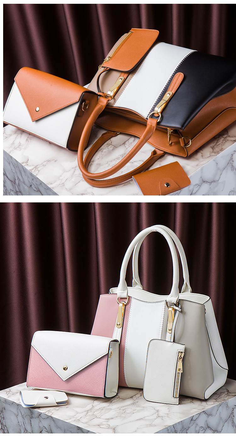 Borse Donna New Fashion Contrasto di colore Combo Set di quattro pezzi Borsa a tracolla Messenger Clutch_voghion.com