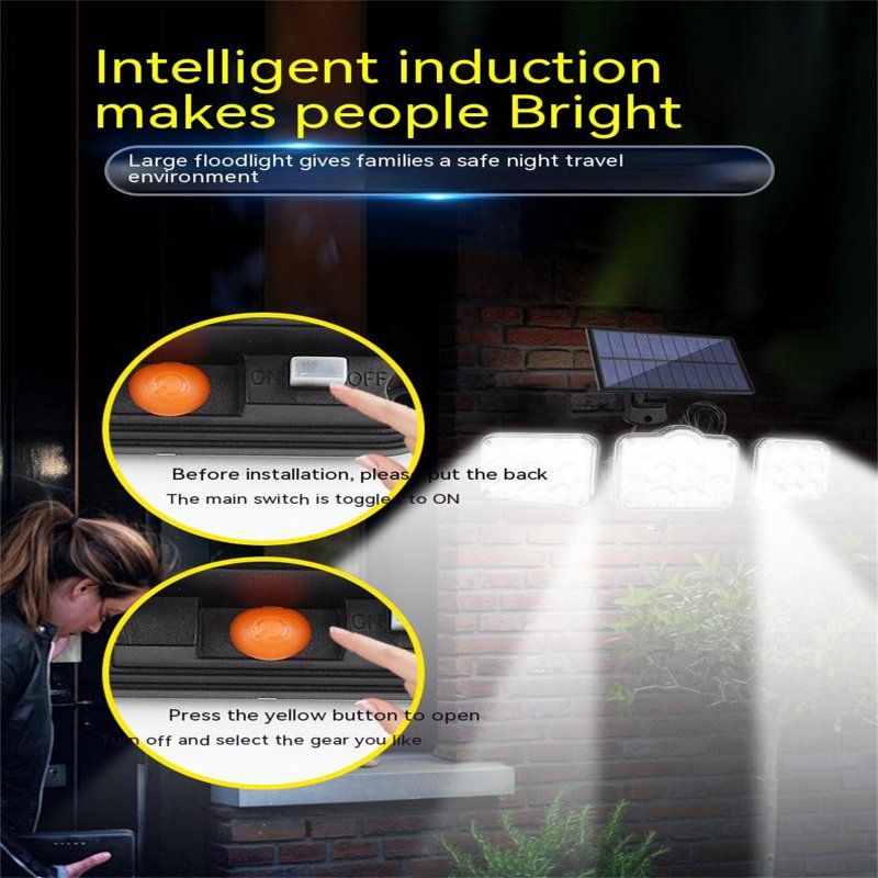122led Solar Light With RC 2400mah Lithium Battery Outdoor Waterproof Garden Street Lamps Spotlight TG-TY07508_voghion.com