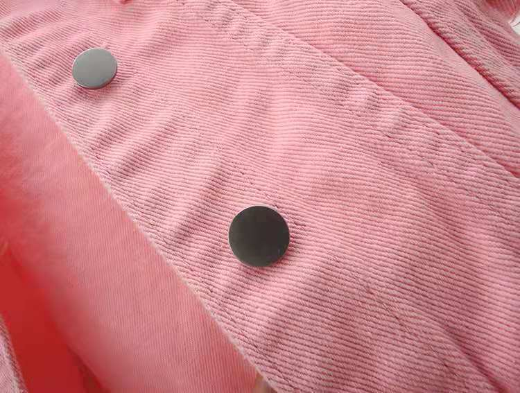 Dam Jeansjacka Vår Höst Kort kappa Rosa Jean Jackor Casual Toppar Lila Gul Vit Lösa toppar Dam Ytterkläder_voghion.com