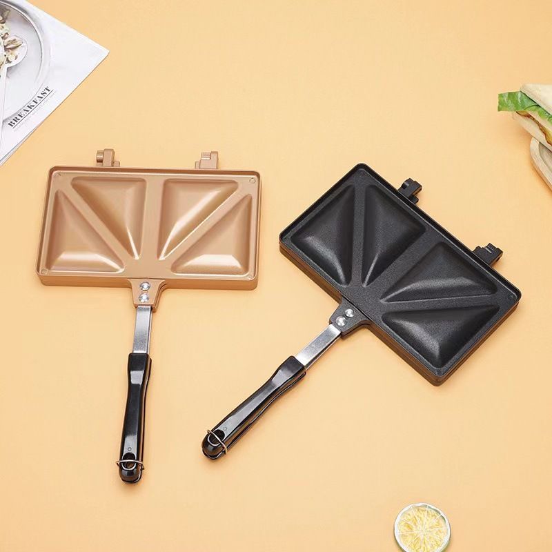Heimgebrauch Sandwich Toast Form Doppelseitige Braten Frühstück Ei Outdoor Gas Camping Grill Pan_voghion.com