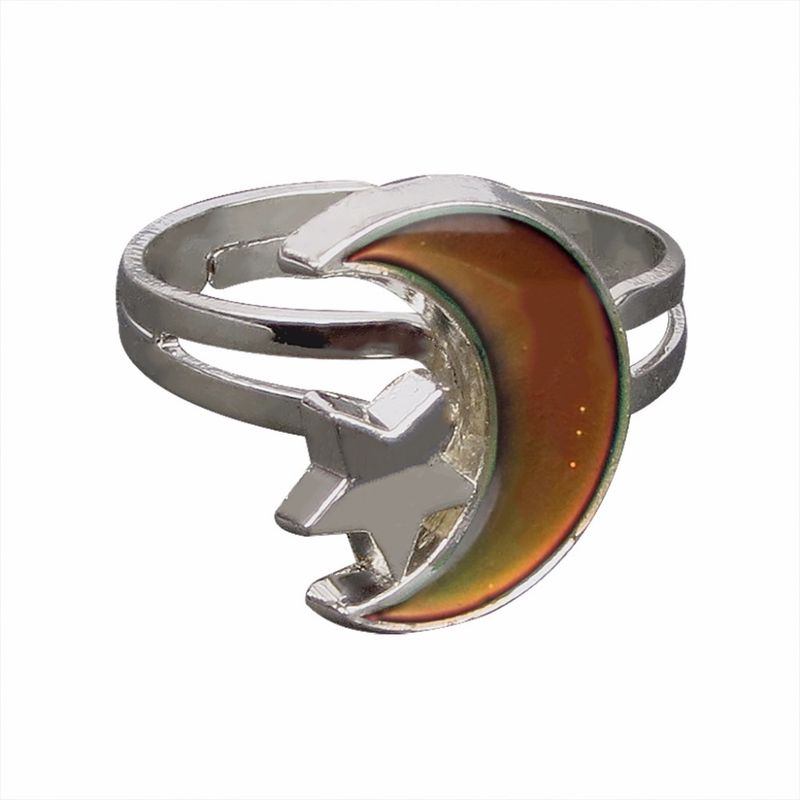 Hot sales Zhu Chao's Mood Moon Ring with Temperature Control, Color Changing Ring, Actress Jewelry_voghion.com