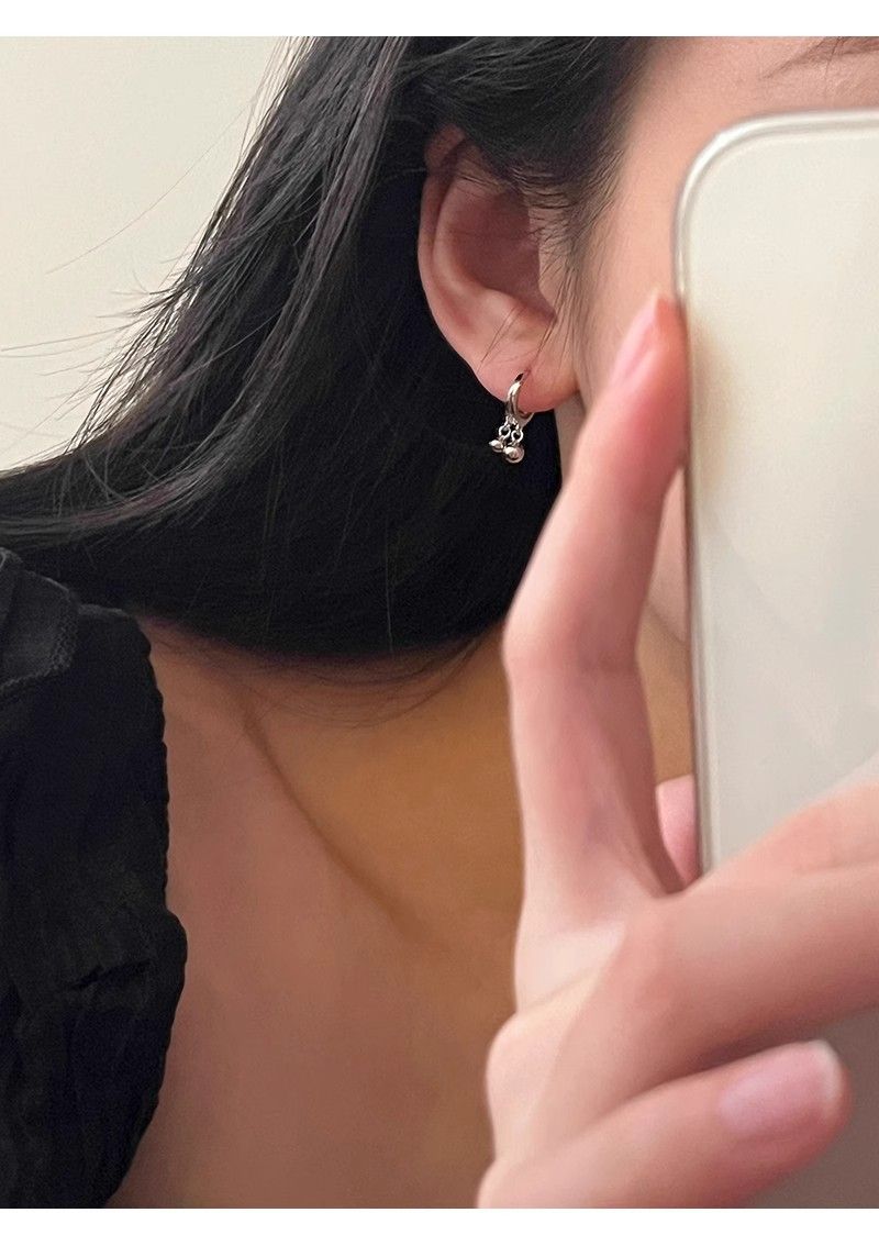 Orecchini a cerchio a doppia campana, colorati, estetici, versatili, corti, squisiti, da indossare senza togliere, in stile francese, da donna_voghion.com