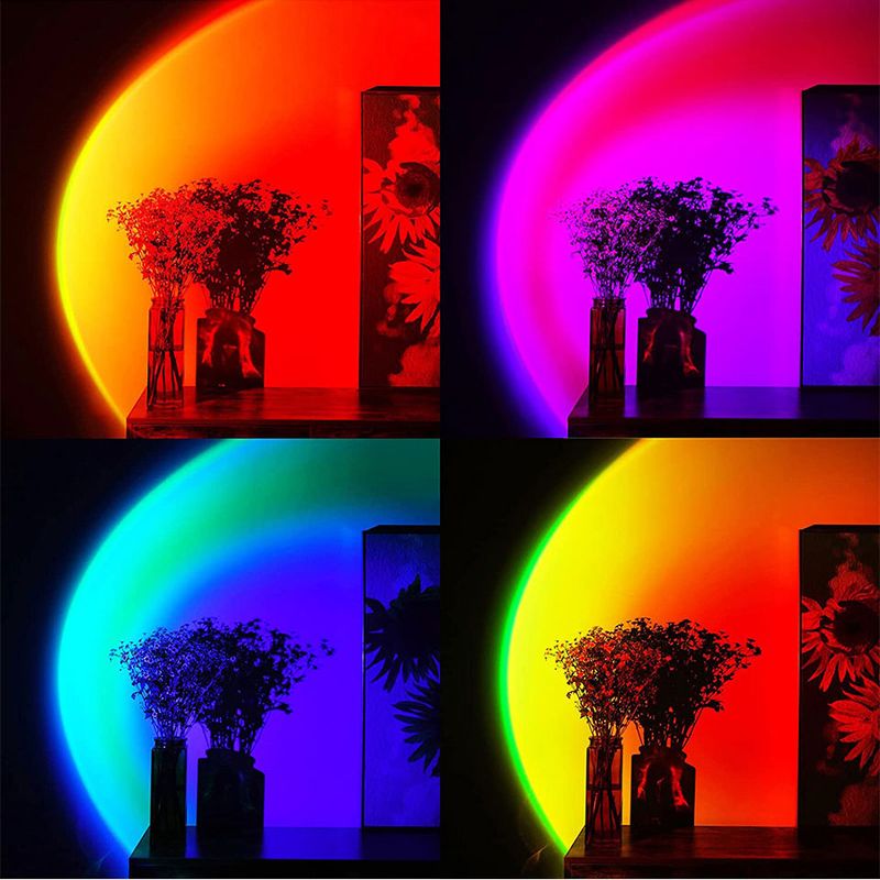Zonsonderganglamp Tuya LED Nachtlampje USB RGB Smart Life APP Afstandsbediening Projectie voor Kamerdecoratie Fotografie Festival Geboorte_voghion.com