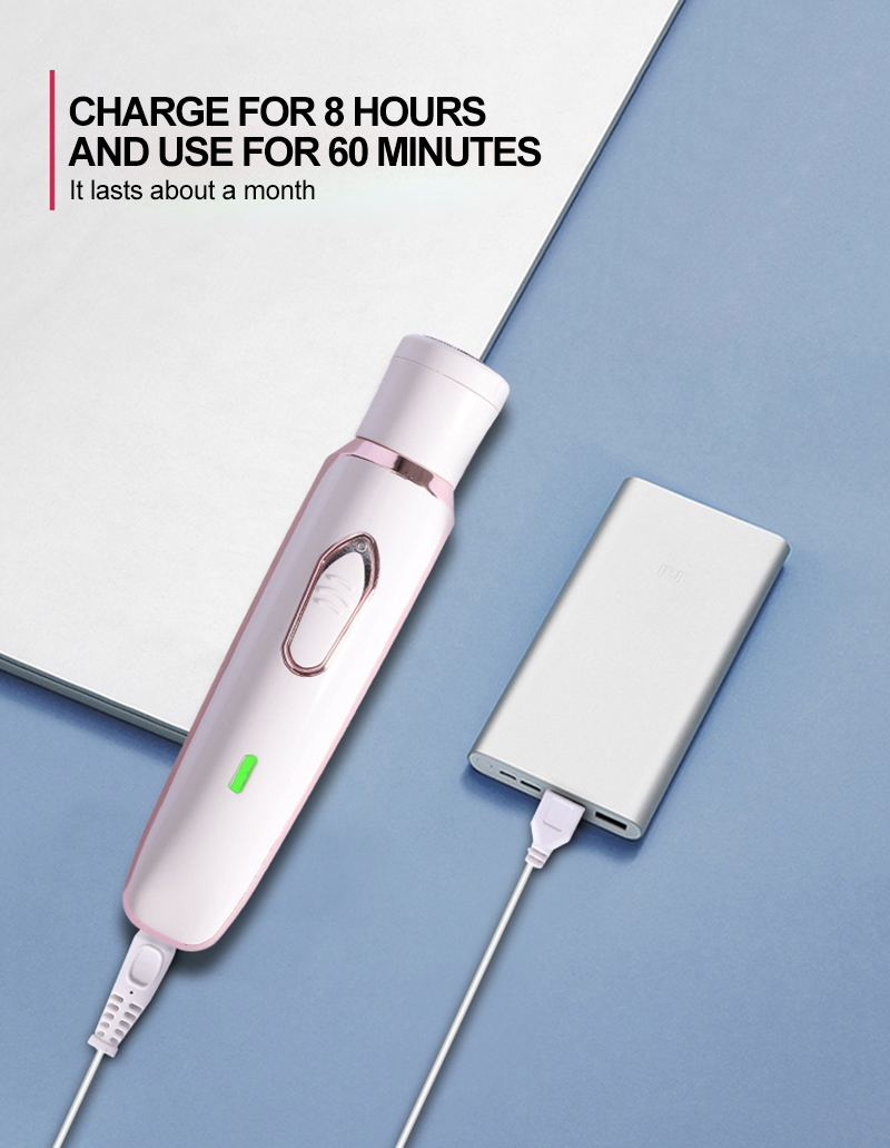 4 i 1 multifunktion kvinnor Ansiktsrengöringsborste Lady Epilator Elektrisk borttagningstrimmer Hemma hår Ansiktsborttagare hine_voghion.com