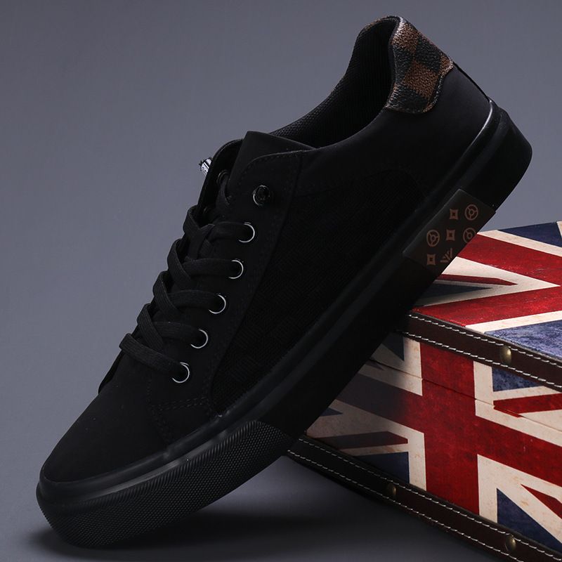 Scarpe basse da uomo in tela, comode e traspiranti, con fondo piatto, stile coreano, estate 2025, nuove_voghion.com