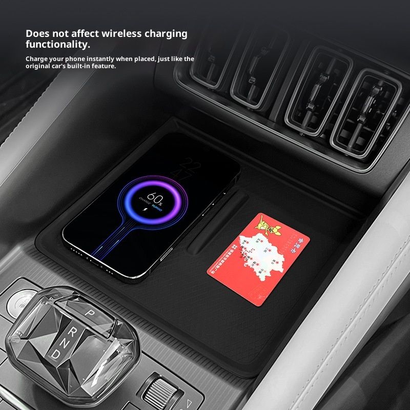 Geeignet für BYD Song L Zentralbedienung Kabelloses Laden Silikonpad Anti-Rutsch-Matte Auto-Innenausstattung_voghion.com