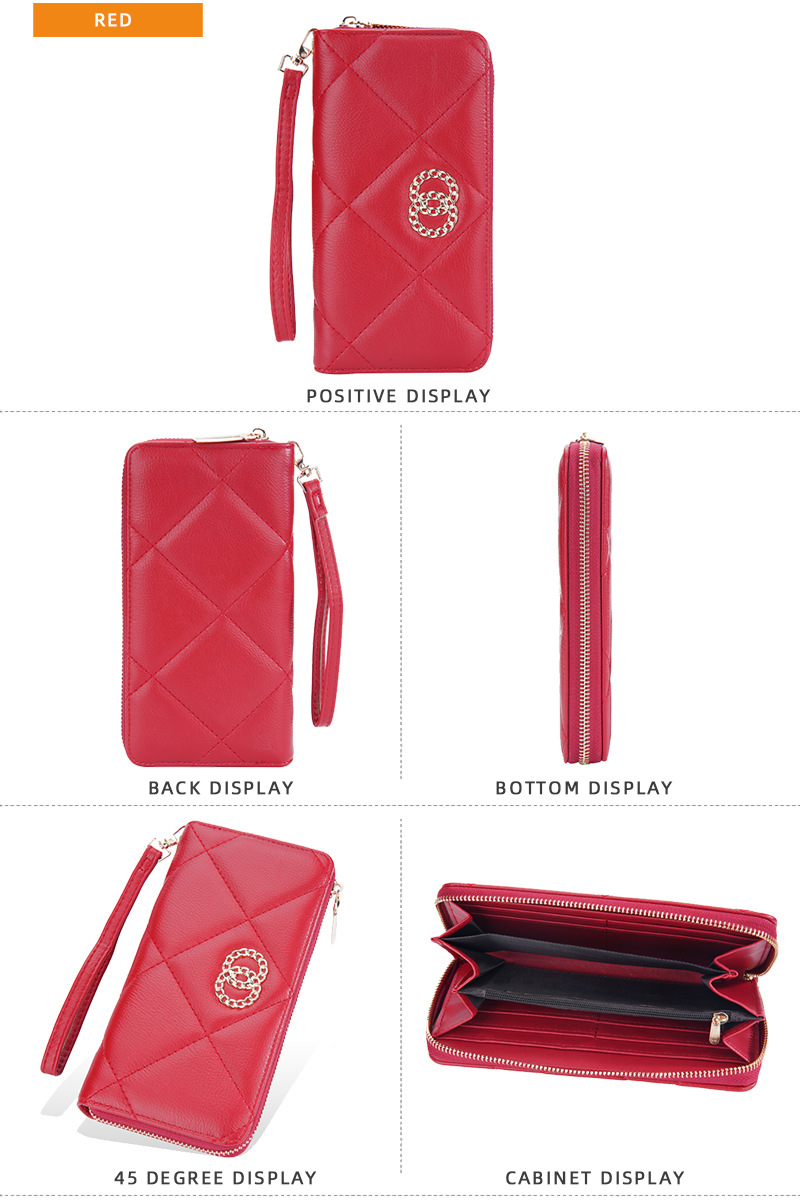 Baellerry New Women's Long Wallet Korean Version Xiaoxiangfeng Multi-card Position Clutch Bag Quilted Women's Bag Wholesale_voghion.com