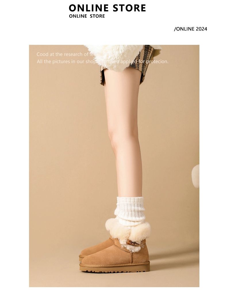 Designerstiefel Schneepelz Pelzige Winterstiefel Damenstiefel Dicke Unterseite Plüschschuhe Mar Tin Boot Herrenstiefeletten_voghion.com
