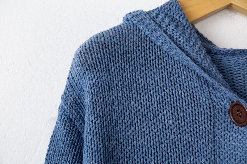 Damenbekleidung neue Kapuzenstrickjacke verdickter Strickpullover langer Pullover_voghion.com