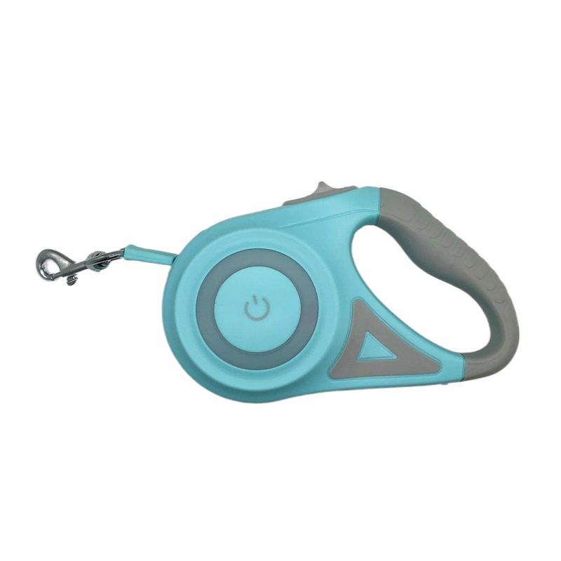 Guinzaglio retrattile per cani con luce LED da 3,5 m, forniture per animali domestici transfrontaliere_voghion.com