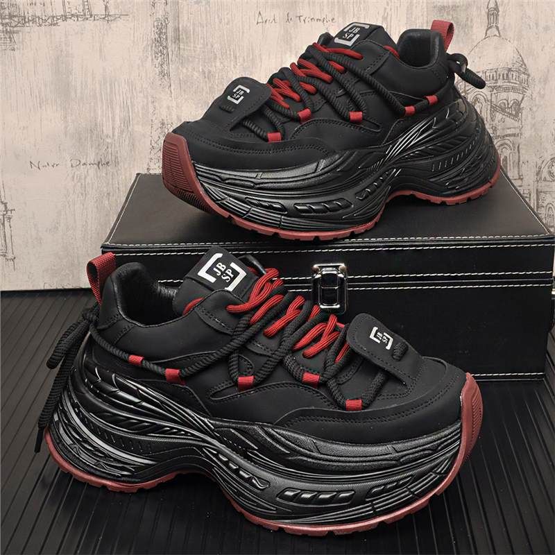 Qualità imbattibile, alla moda e con un tocco di alta qualità, scarpe basse da uomo con suola spessa per papà, scarpe sportive da corsa e casual._voghion.com