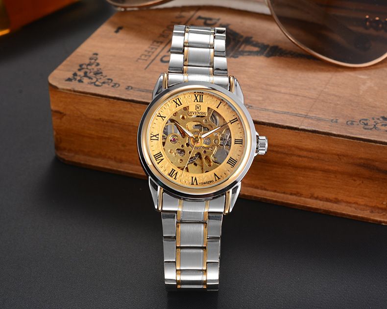 New Fashion Trend Men's Double sided Hollow Fully Automatic Mechanical Watch_voghion.com