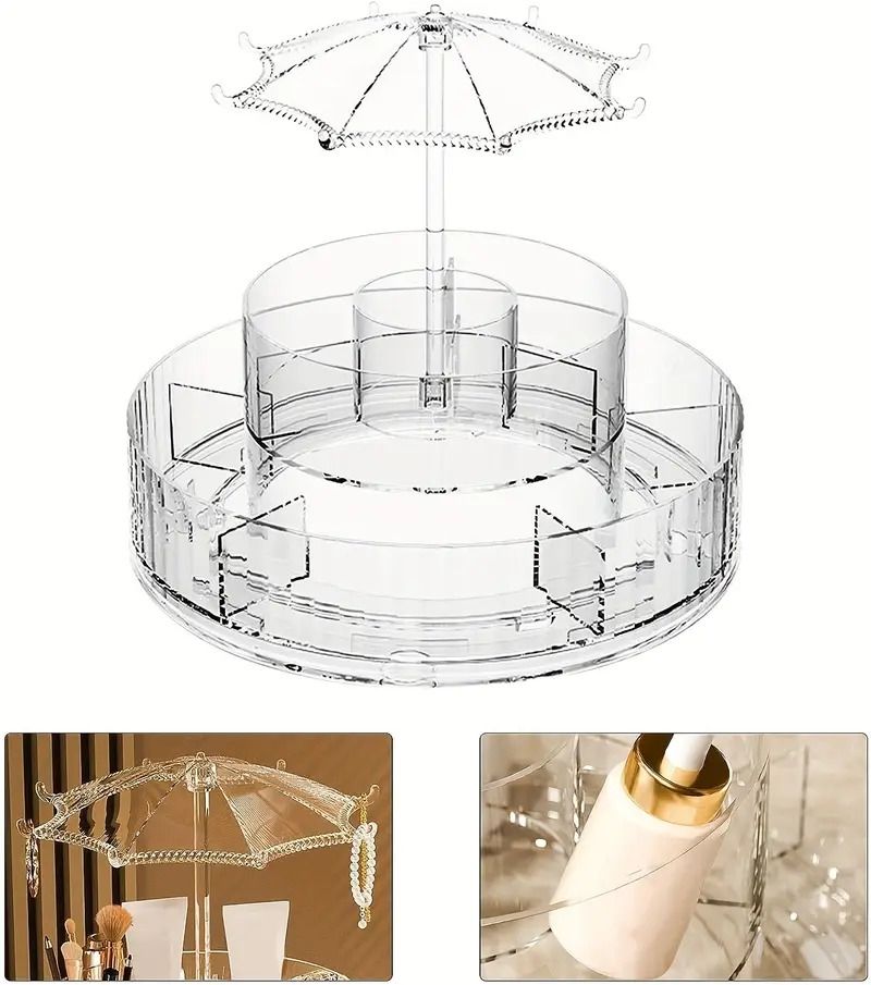ACZT Cosmetic Rotating Storage Box Goods Shelf_voghion.com