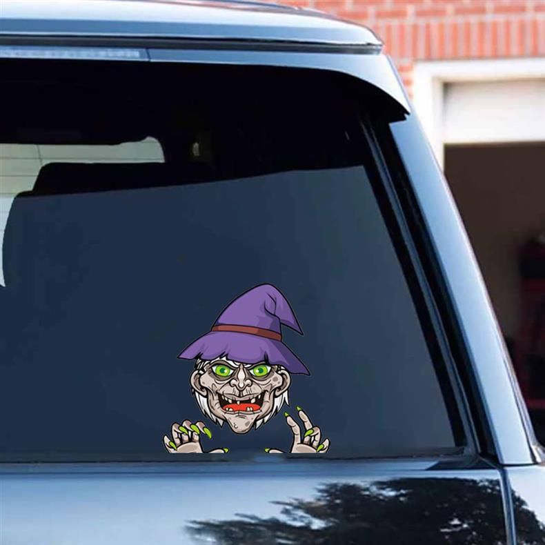 car body Halloween stickers ghost witch car personality creative decoration car stickers motorcycle stickers_voghion.com