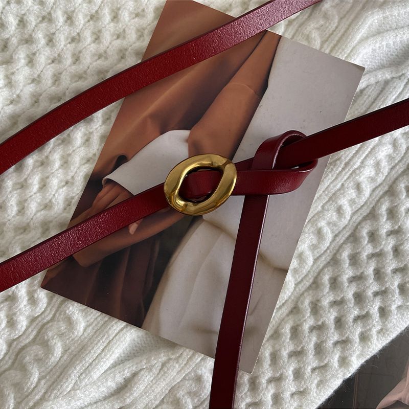 HEIßE Neue Vintage Dünne Wom's Hohe Qualität Guine Leder Mode Dekoration Kleid Pullover Taille Kette Anzug Rindsleder Gürtel_voghion.com