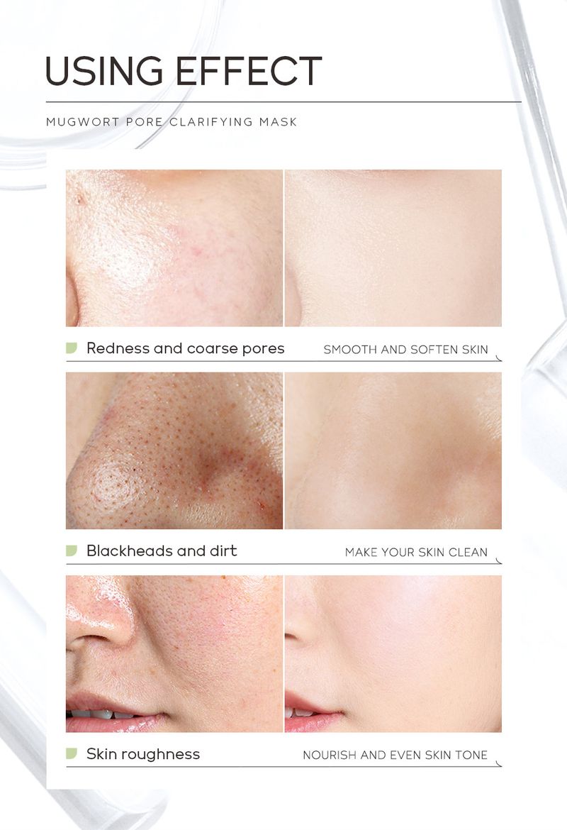 Scrubs & Bodys Treatments Clarifying Mask Laike Artemisia Cleansing Mud Mask FDA Skin Care 100g Cleansing Hydrating Moisturizing_voghion.com