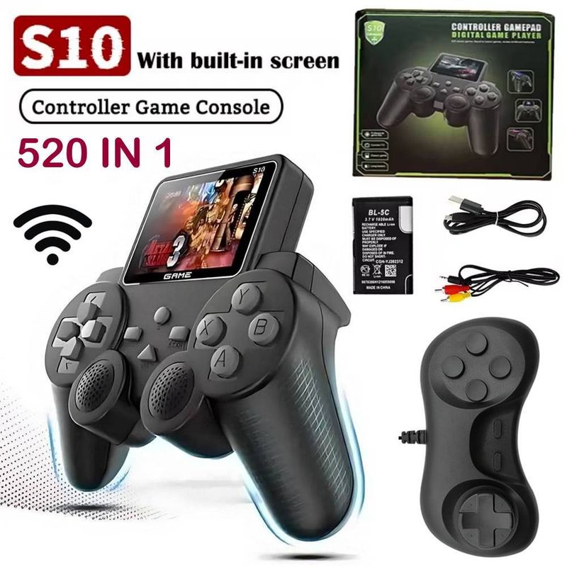 Retro Games Console 520 Classic Game Handheld Kids Baby Wireless Double Players_voghion.com