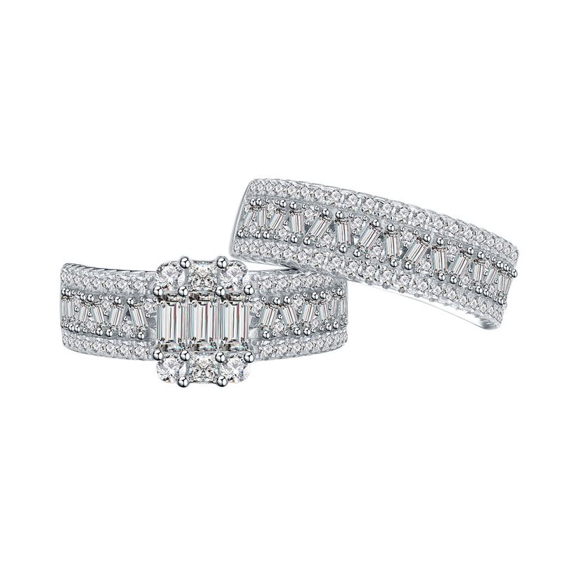 Zhenchengda Inlaid Cubic Zirconia Set Personality Niche Ins Style Ring For Women Non-Fading Silver Jewelry_voghion.com