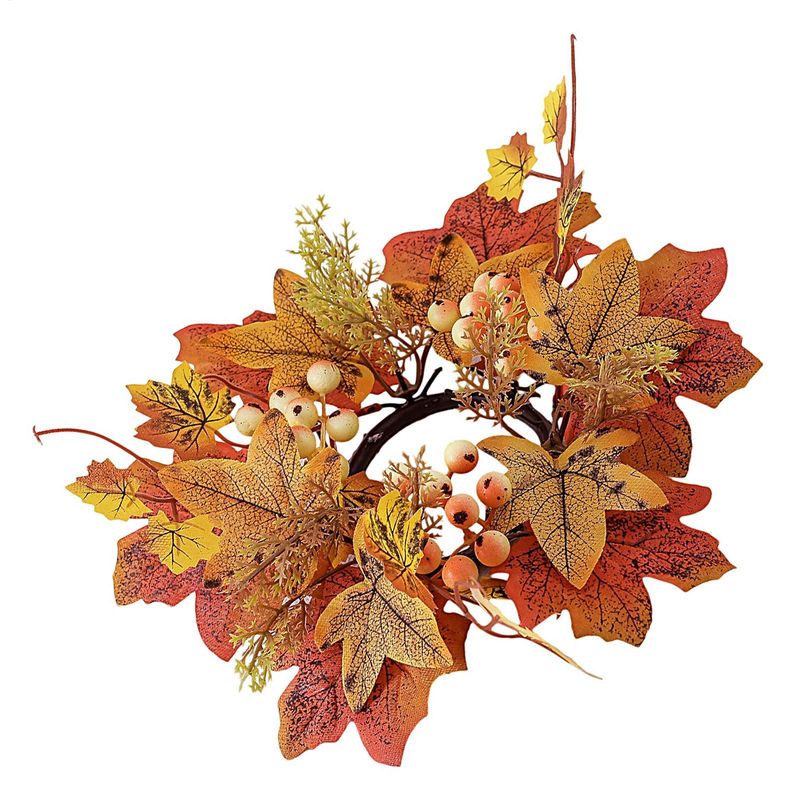 Herbst Kerze Ring Herbst Kerze Ring Künstliche Kerze Girlande Decor Herbst Kranz Thanksgiving Kerze Ring Halter Für Ho_voghion.com