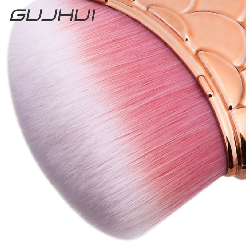 3-teiliges Meerjungfrauen-Make-up-Pinsel-Set, Pinsel-Set, Make-up-Werkzeuge, Grundierungspinsel, Puderpinsel GUJHUI_voghion.com