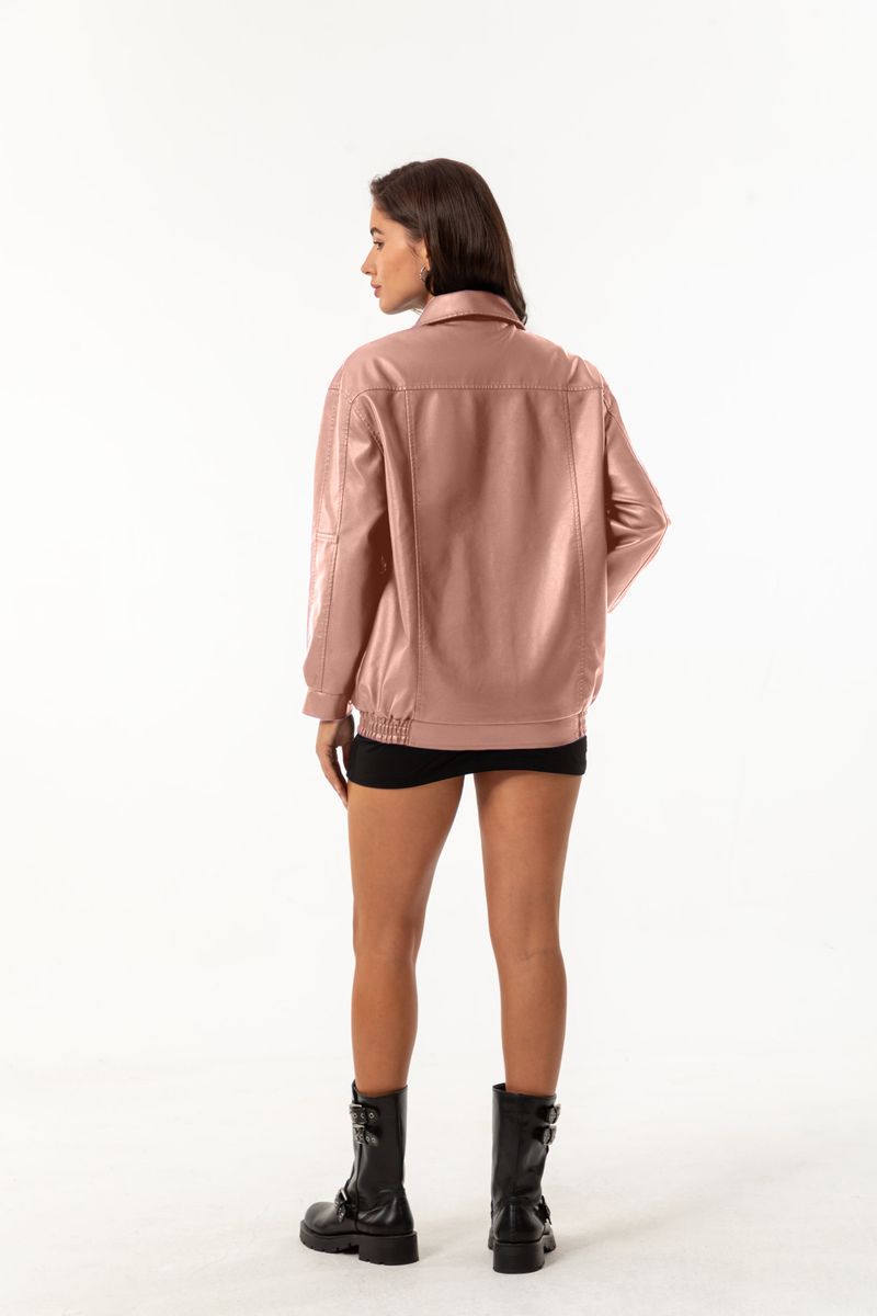 Giacca oversize in similpelle da donna con colletto a revers, cappotto ampio a maniche lunghe per primavera e autunno, capospalla alla moda_voghion.com